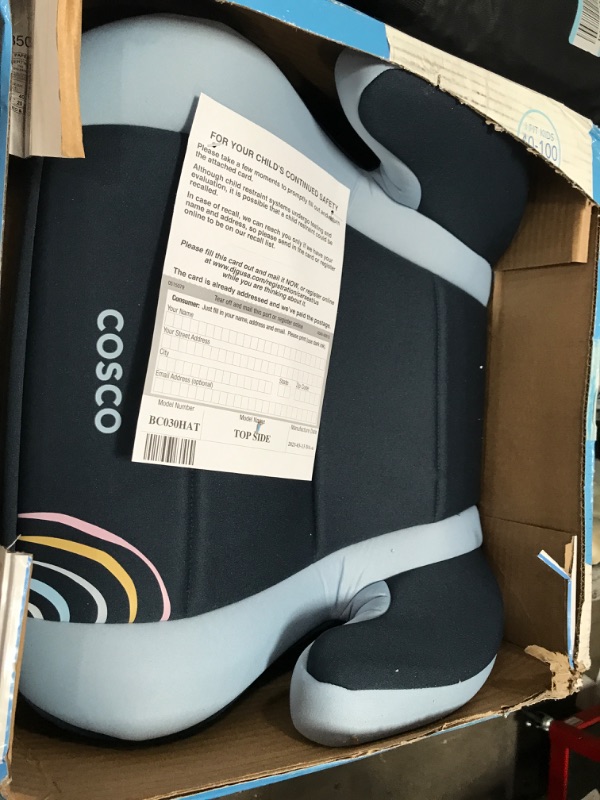 Photo 2 of Cosco Topside Backless Booster Car Seat, Lightweight 40-100 lbs, Rainbow