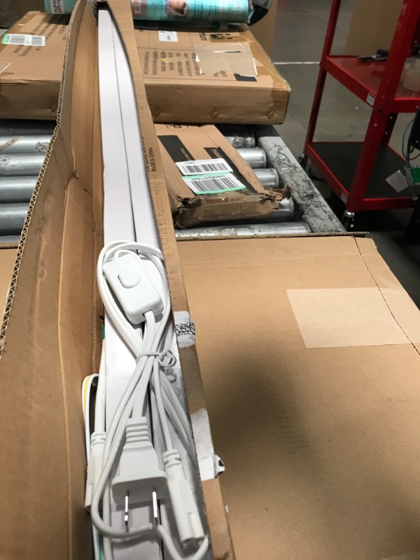 Photo 1 of 2 Pack LED Shop Light 4FT, T5 Integrated Single Fixture, 22W, 2200lm, 6500K Super Bright White, Linkable Shop Light, Utility Shop Lights, Corded Electric with Built-in ON/Off Switch 22W-2 6500k