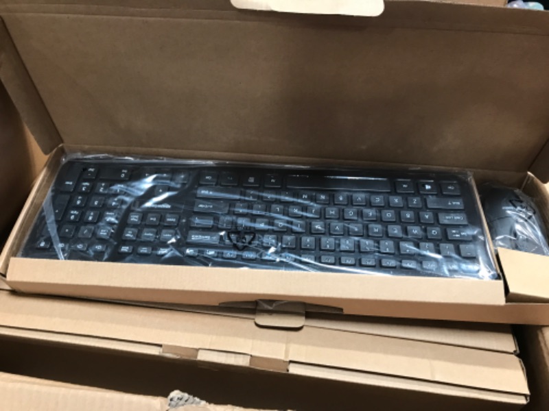 Photo 2 of Amazon Basics Wired Computer Keyboard and Wired Mouse , 10-Pack