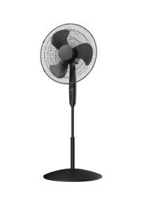 Photo 1 of 18-in 3-Speed Indoor Black Oscillating Pedestal Fan with Remote
