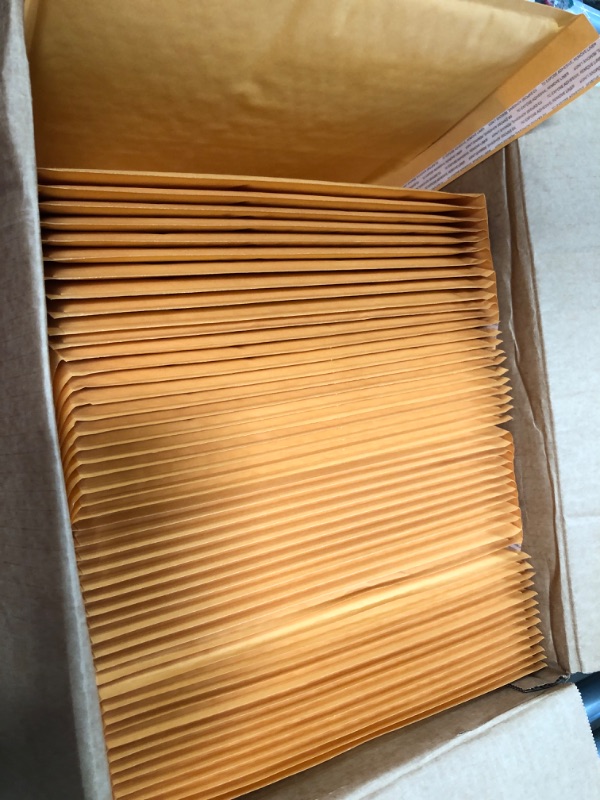 Photo 2 of Amazon Basics Kraft Bubble Mailer, 8.5" x 12" (Internal Size - 8.25" x 11"), 50-Pack 50 pack 8.5" x 12"