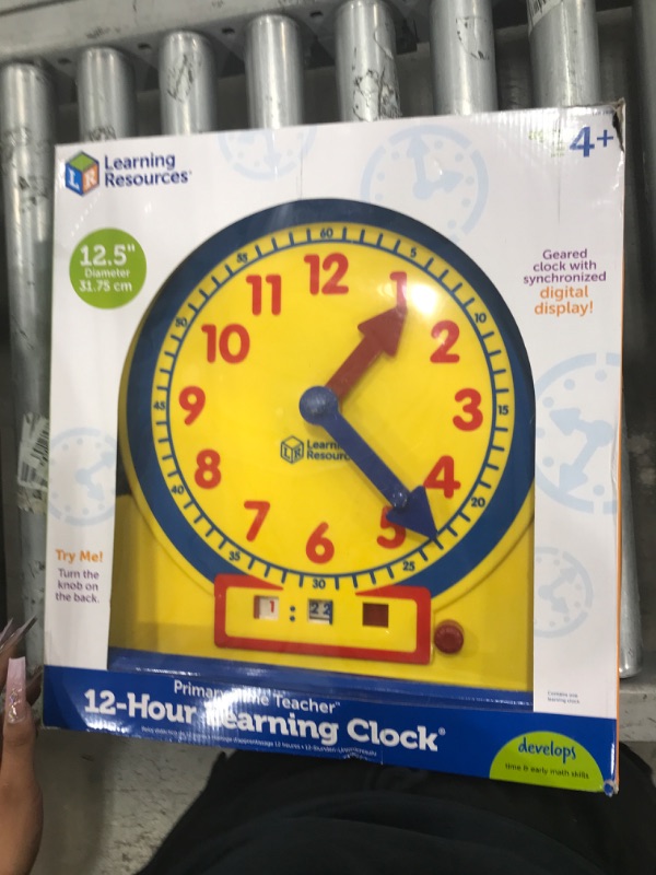 Photo 2 of Learning Resources Primary Time Teacher 12-Hour Learning Clock, Teaching Clocks for Kids, Ages 4+