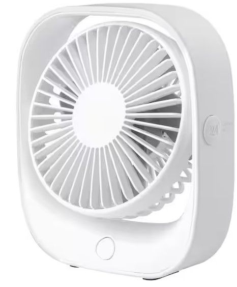 Photo 1 of 5 in. 3 Speed Rechargeable Personal Desk Fan
