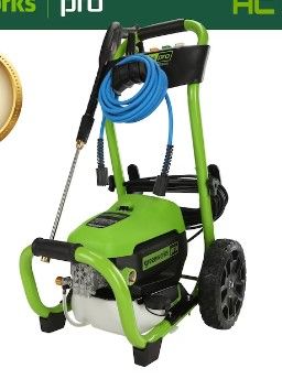 Photo 1 of * item used * functional * sold for parts *
Greenworks Pro 2300 PSI 2300-GPM-Gallons Cold Water Electric Pressure Washer