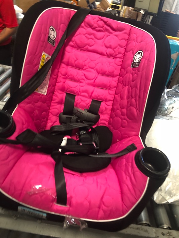 Photo 2 of Disney Baby Onlook 2-in-1 Convertible Car Seat, Rear-Facing 5-40 pounds and Forward-Facing 22-40 pounds and up to 43 inches, Mouseketeer Minnie