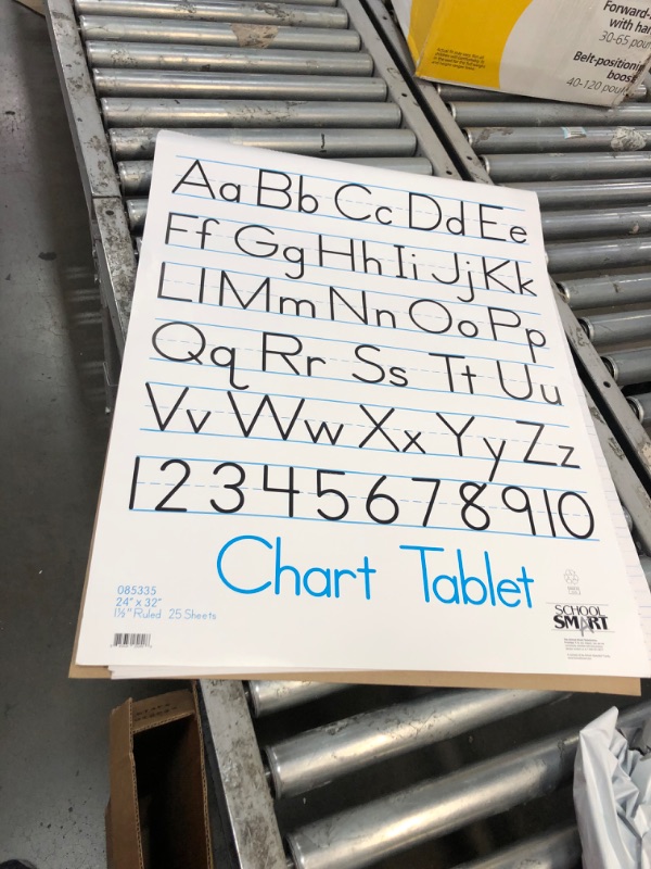 Photo 1 of School Smart Chart Tablet, 24 x 32 Inches, 1-1/2 Inch Ruling, 1/2 Inch Skip Line, 25 Sheets, 