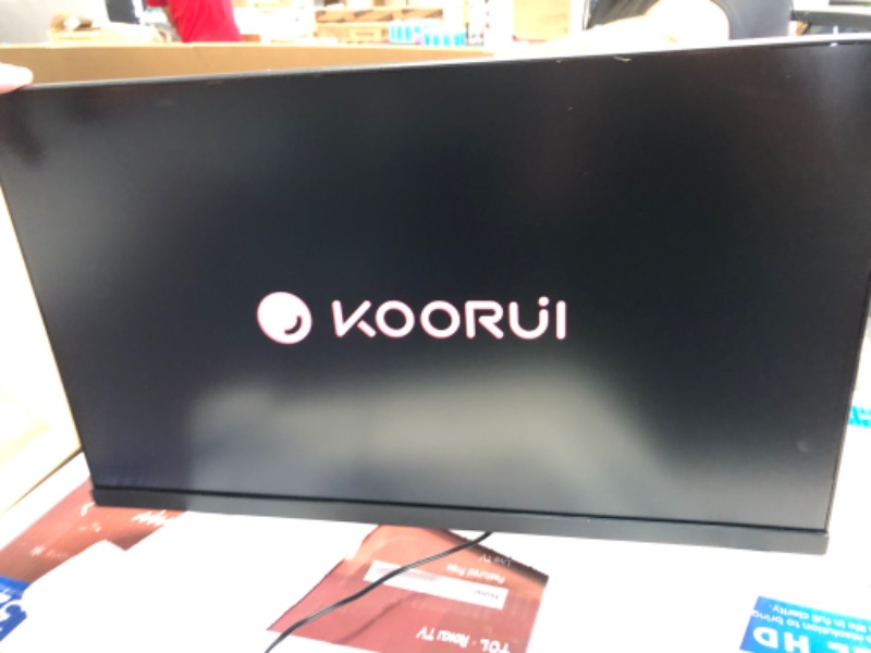 Photo 2 of KOORUI 22 Inch Computer Monitor, FHD 1080P Desktop Display, 75HZ Ultra Thin Bezel/Eye Care/Ergonomic Tilt, HDMI VGA Ports LED Monitor for PC, VESA Mounting
