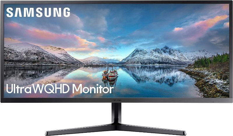 Photo 1 of (USED AND FOR PARTS ONLY) Samsung 34" Class Ultrawide Monitor with 21:9 Wide Screen, S34J552WQNXZA
