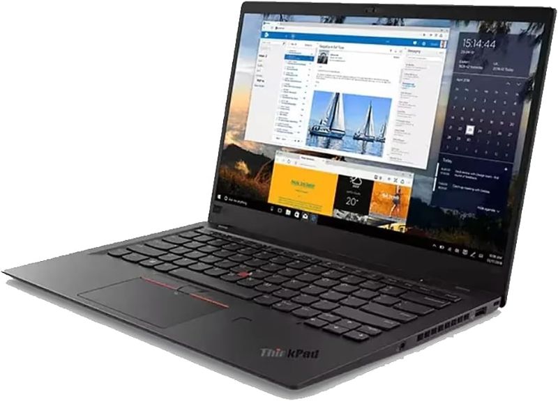 Photo 1 of Lenovo ThinkPad X1 Carbon (6th Gen) 14-inch FHD Laptop, Intel Quad Core i7-8650U, 16GB RAM, 512GB NVMe-PCIe SSD, Fingerprint Reader, Windows 10 Pro, Black 
