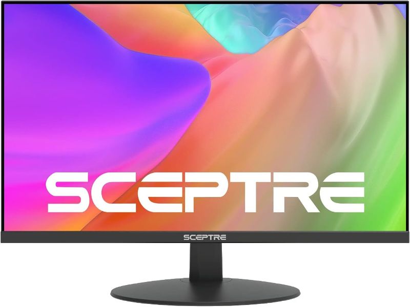 Photo 1 of Sceptre IPS 24-Inch Computer LED Monitor 1920x1080 1080p HDMI VGA up to 75Hz 300 Lux Build-in Speakers 2021 Black (E249W-FPT)
