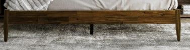 Photo 1 of ***Parts Only***RORNS Panthera Bed Frame with 41in High Headboard Solid Wood Platform Bed, Queen Bed Frames, Art Deco Artisan Tall Headboard Wood Bed Compatible with All Mattress Types, No Box Spring Needed, Walnut Queen Walnut
