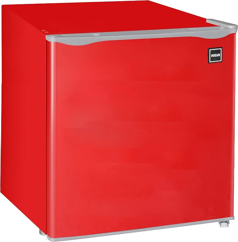 Photo 1 of **NOT FUNCTIONAL PARTS ONLY!! Red mini fridge with silver trim - 1.6 Cubic feet capacity
