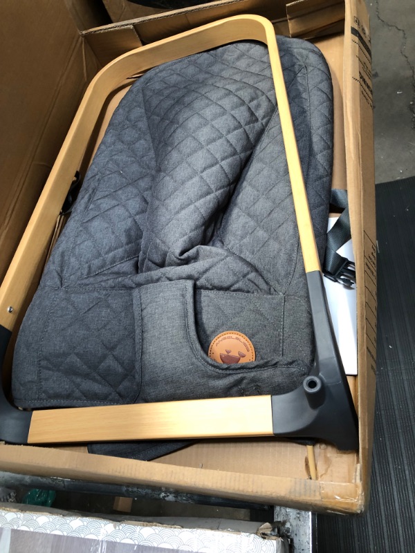 Photo 1 of ANGELBLISS Baby Bouncer, Portable Bouncer Seat for Babies, Infants Bouncy Seat with Mesh Fabric, Natural Vibrations (Dark Grey) Dark Gray