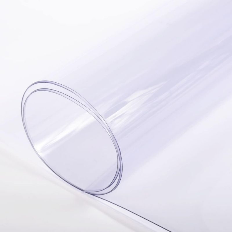 Photo 1 of  Clear Vinyl Sheeting - 15Mil - (4' 6" x 5') - Vinyl Plastic Sheeting, Clear Vinyl Sheet for Storm Windows, Covering, Protection, Tablecloth Protector