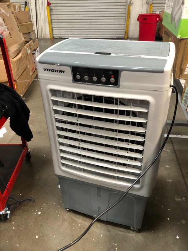 Photo 3 of Evaporative Cooler, VAGKRI 3000CFM Evaporative Air Cooler, 120°Oscillation Swamp Cooler with Remote Control, 24H Timer, 3 Wind Speeds for Outdoor Indoor Use,12 Gallon
