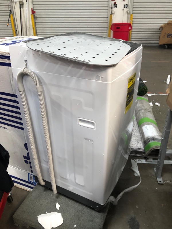 Photo 5 of 20.3 in. 1.6 cu. ft. Portable Top Load Electric Washing Machine in White