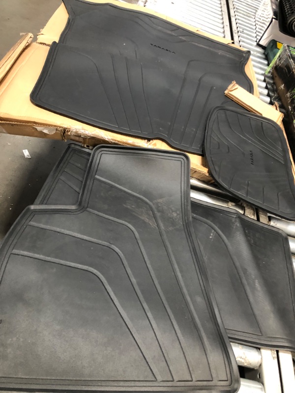 Photo 2 of Farasla All Weather Cargo Mats for Tesla Model Y 2020 2021 2022 (Set of 6) Full Set Cargo Mats