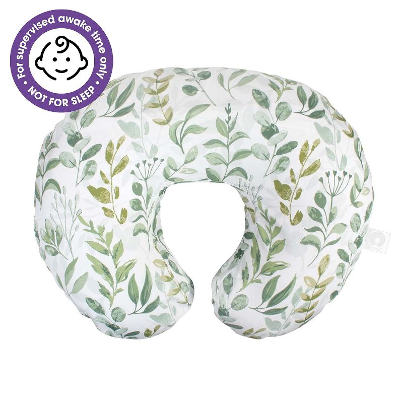 Photo 1 of Boppy Nursing Pillow Original Support, Green Foliage, Ergonomic Nursing Essentials for Bottle and Breastfeeding, Firm Fiber Fill, with Removable Nursing Pillow Cover, Machine Washable
