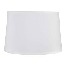 Photo 1 of allen + roth 10-in x 15-in White Linen Fabric Drum Lamp Shade
