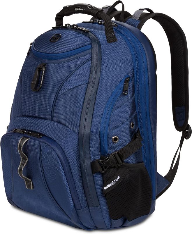 Photo 1 of **STOCK PHOTO REFERENCE ONLY** SwissGear 1900 Scansmart TSA 17 Laptop Backpack, Navy Ballistic, 19-Inch
