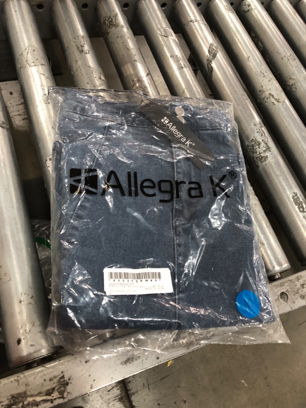 Photo 1 of Allegra K Women's High Waisted A-Line Flared Casual Denim Skirt