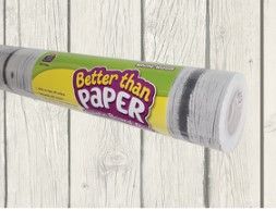 Photo 1 of Better Than Paper Bulletin Board Rolls - White Wood - 1 Roll by Really Good Stuff
