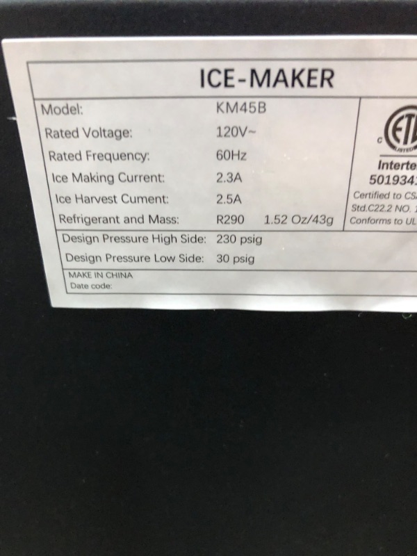 Photo 7 of (PARTS ONLY)TYLZA Commercial Ice Maker 160 LBS/24H, 15" Wide Under Counter Ice Maker with 35LBS Ice Storage Capacity, Commercial Ice Machine 63Pcs Clear Ice Cubes Built-in or Freestanding Large Ice Machine

