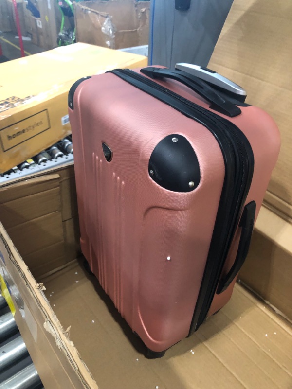 Photo 2 of * item used with minor scratches *
Chicago Hardside Expandable Spinner Luggages, Rose Gold, 20" Carry-On