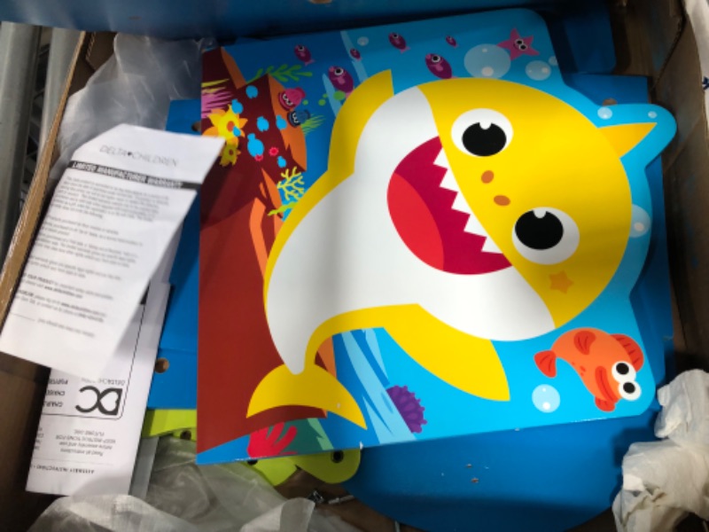 Photo 3 of Baby Shark Chair Desk with Storage Bin - Ideal for Arts & Crafts, Snack Time, Homeschooling, Homework & More by Delta Children