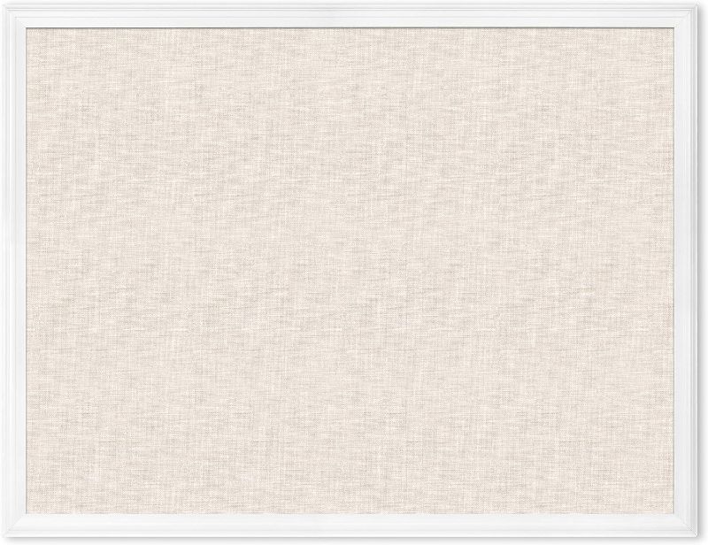 Photo 1 of U Brands Linen Bulletin Board, 40" X 30", White Wood Frame
