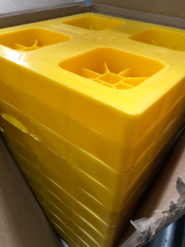 Photo 2 of ***DAMAGED - SEE PICTURES***
Camco Heavy-Duty Leveling Blocks 10 Pack, Yellow, 8.5" x 8.5" x 1"