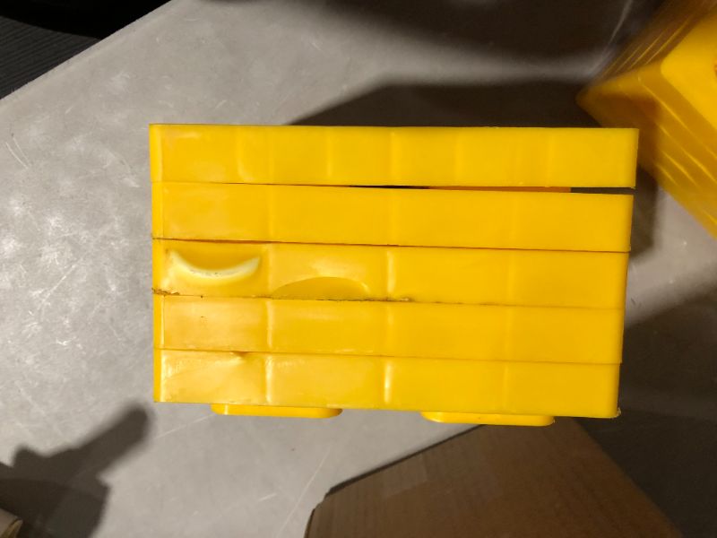 Photo 3 of ***DAMAGED - SEE PICTURES***
Camco Heavy-Duty Leveling Blocks 10 Pack, Yellow, 8.5" x 8.5" x 1"