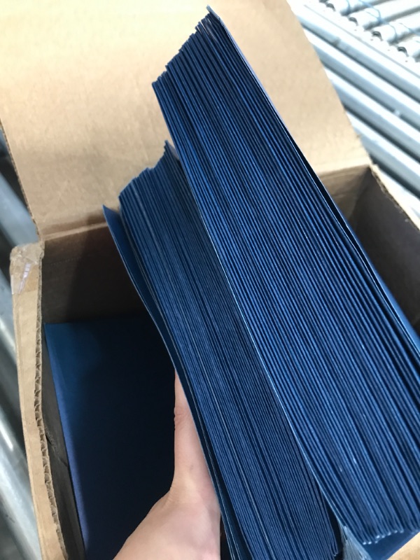 Photo 2 of Oxford 2 Pocket Folders, Mega Box of 125, Textured Paper Folders, Blue, Letter Size, Essentials for School & Teacher Supplies Lists (57544)