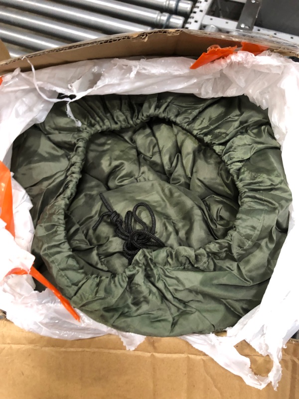 Photo 2 of **MINOR WEAR & TEAR**Amazon Basics 3-Season 40 Degree F Sleeping Bag for Camping and Hiking, Two Person Queen Sized, Olive Green Double