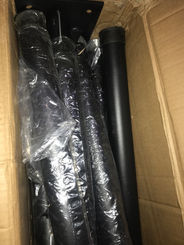 Photo 2 of **PARTS ONLY** Shade Sail Poles Kit Enlarged Dameter, 10Ft  2Pack Black