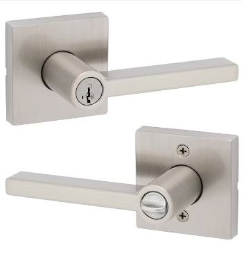 Photo 1 of  Signature Series Halifax Satin Nickel Universal Exterior Keyed Entry Door Handle with Smartkey