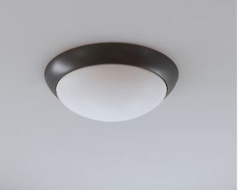 Photo 1 of *MISSING GLASS FROM ONE** Project Source 2-Pack 13-in Bronze Led; Incandescent Flush Mount Light ENERGY STAR