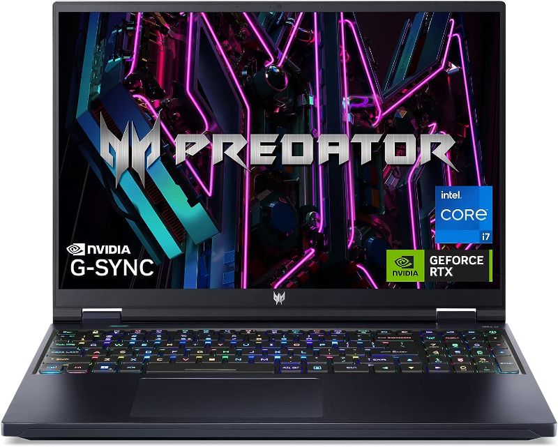 Photo 1 of Acer Predator Helios 16 Gaming Laptop | 13th Gen Intel Core i7-13700HX | NVIDIA GeForce RTX 4060 | 16" 2560 x 1600 165Hz G-SYNC Display | 16GB DDR5 | 1TB Gen 4 SSD | Killer Wi-Fi 6E | PH16-71-74UU
