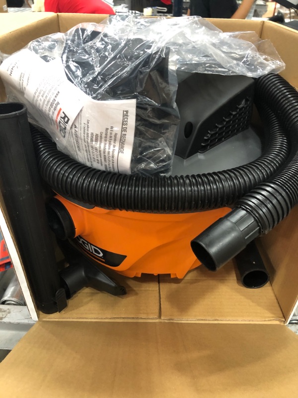 Photo 2 of **PARTS ONLY**
RIDGID 6 Gallon 3.5 Peak HP NXT Wet/Dry Shop Vacuum with Filter, Locking Hose and Accessories