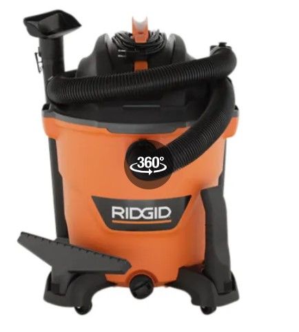 Photo 1 of 9 Gallon 4.25 Peak HP NXT Wet/Dry Shop Vacuum with Filter, Locking Hose and Accessories