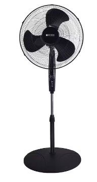 Photo 1 of Utilitech 18-in 3-Speed Indoor Black Oscillating Pedestal Fan with Remote