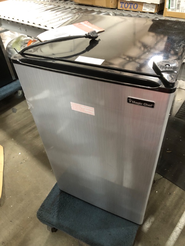 Photo 3 of 3.3 cu. ft. Mini Fridge in Stainless Look