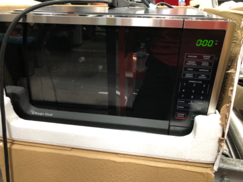 Photo 2 of 0.9 cu. ft. 900-Watt Countertop Microwave in Stainless Steel