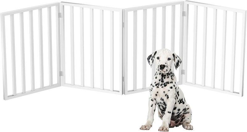 Photo 1 of 4-Panel Folding Dog Gate for Stairs or Doorways