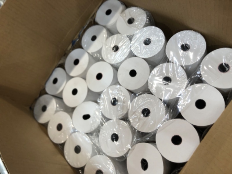 Photo 2 of TK Thermal King, 2-1/4" x 230' Thermal Credit Card Paper Receipt Paper Compatible with Verifone VX610 Nurit 8020 Ingenico iWL255 and More(50 Rolls) 2-1/4"x230' 50 Rolls