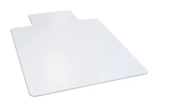 Photo 1 of 36 in. x 48 in. Clear Office Chair Mat with Lip for Low Pile Carpet
