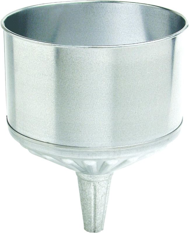 Photo 1 of LubriMatic 75-004 Galvanized Steel Tractor Funnel - 8 qt, Silver