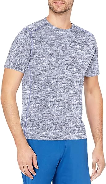 Photo 1 of **SET OF 2** Amazon Essentials Men's Tech Stretch Short-Sleeve T-Shirt size m