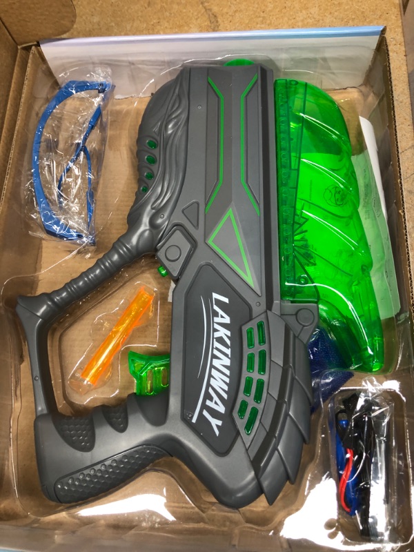 Photo 1 of Gel Splatter Ball Gun for Kids - Electric Gel Ball Blaster Splat Guns for Adult, Automatic Orbeez Gun Big Pistol with Goggles & 20000 Water Beads & 1200+ Large Hopper, Toys Gifts for Boys Age 8-12-14+
