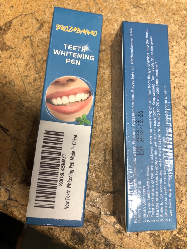 Photo 2 of **SET OF 2** Teeth Whitening Pen, 2 Pcs Teeth Stain Remover to Whiten Teeth, Effective Teeth Whitening Gel Pen, 20+ Uses, Easy to Use at Home Travel, Painless, No Sensitivity, Mint Flavor
